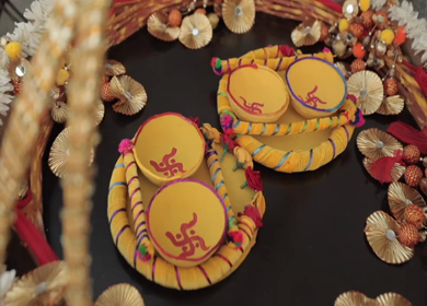 A Slow Motion Shot of an Indian Wedding where rituals are being performed in India
