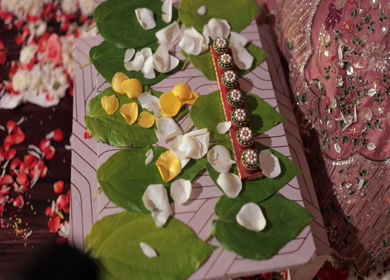 A Slow Motion Shot of an Indian Wedding where rituals are being performed in India