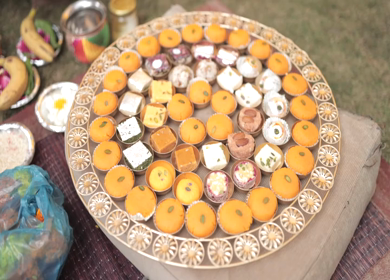 A Slow Motion Shot of an Indian Wedding where rituals are being performed in India