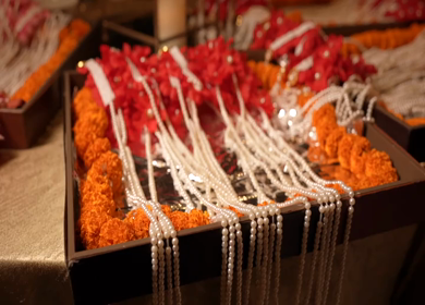 A shot of an Indian Wedding, where rituals are being performed in India