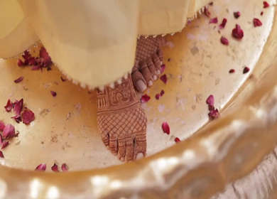 A Slow Motion Shot of an Indian Wedding where rituals are being performed in India