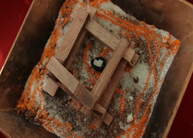 A shot of an Indian Wedding, where rituals are being performed in India