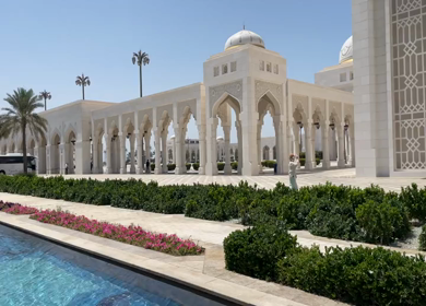 Shot of Fountains at Qasr Al Watan, Presidential Palace of the United Arab Emirates,Abu Dhabi 