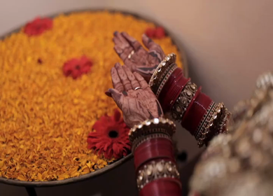 Shot of a beautiful Indian Bride posing for her wedding shoot in India