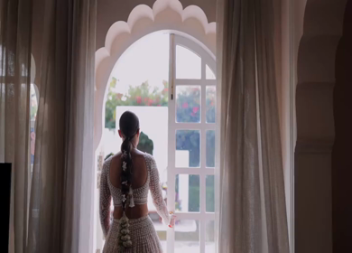 Shot of a beautiful Indian Bride posing for her wedding shoot in India