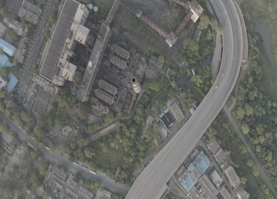 An aerial shot of a Thermal plant during Covid-19 Lockdown