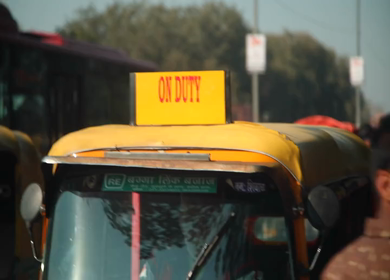 8th May 2020: A shot of traffic and people in New Delhi, India